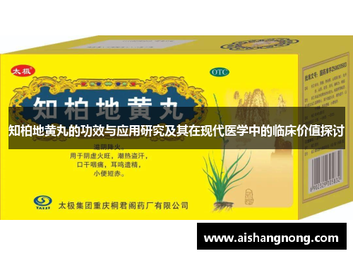 知柏地黄丸的功效与应用研究及其在现代医学中的临床价值探讨
