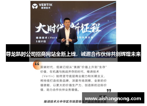 尊龙凯时公司招商网站全新上线，诚邀合作伙伴共创辉煌未来